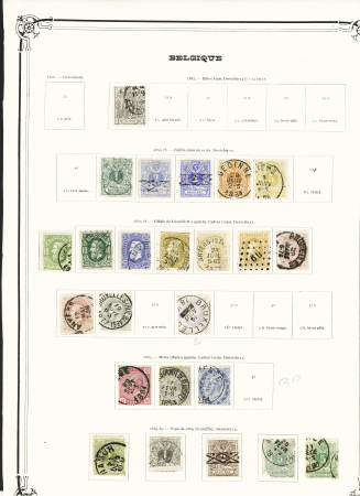 1849-1936 Collection de Belgique dont classiques, Croix-Rouge