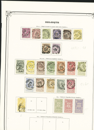 1849-1936 Collection de Belgique dont classiques, Croix-Rouge