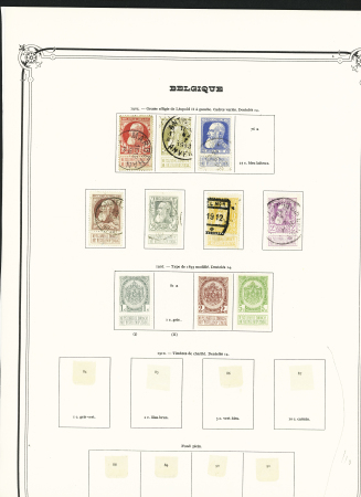 1849-1936 Collection de Belgique dont classiques, Croix-Rouge