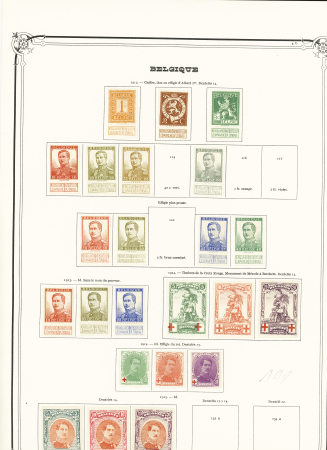 1849-1936 Collection de Belgique dont classiques, Croix-Rouge