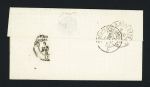N°22 OBL GC 60 + T22 "Allaire (54)" (1867) sur lettre. B