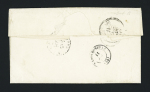 N°22 OBL GC 2609 de Napoléonville + T22 "Cleguerec (1864)" + boite rurale "B" de Sainte-Brigitte (Napoléonville est direction de Cléguerec) sur lettre. TB