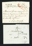 2 MP "54 Le Faouet" (1829 - ind 12) et "P 54 P Le Faouet" (1823, ind 16). TB