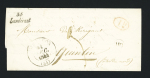 Landévant : cursive "54 Landévant" + T13 "Hennebon (54)" (1844) + décime rural, ind 14. TB