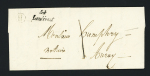 Cursive "54 Landévant" + taxe 1 manuscrite + boite rurale "H" de Belz (1851), ind 14+. TB