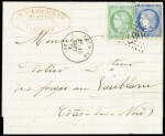 N°37 + 42 OBL GC 2067 "Locminé" (13 sept 71) sur lettre. TB