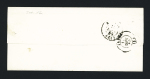 N°4, 25c bleu, OBL grille + T15 "Ploermel (54)" (1850) sur lettre, ind 12. TB