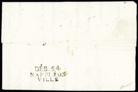 MP "Deb 54 Napoléonville" (33 x 13,5mm - 1812), ind 25. RR et TB