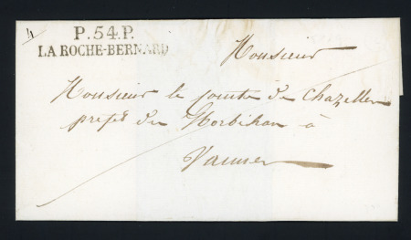 MP "P 54 P La Roche-Bernard" (54 x 9 - 1821 - ind 20). TB