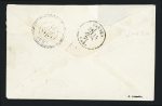 Theix : n°43, touché, OBL GC 6074 + T24 "Theix (54)" (1871) sur lettre, ind 20. Rare et TB