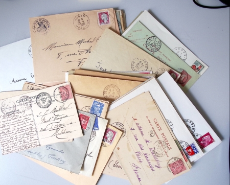Beau lot de 65 CAD ronds pointillés 1 cercle de facteurs receveurs du Morbihan. TB