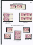 N°177 Ensemble sur 2pages de 26 timbres dont 6 sans surch. « C des R », 2 paires avec double surch. dont une renversée, piquage à cheval, 2 N.D., noix de coco, surch. Déplacée, variétés de barres