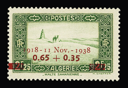 N°147c variété surcharge avec 1 barre épaisse,