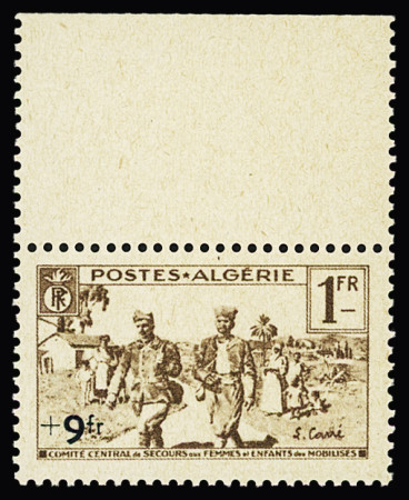 N°162a variété surcharge bleu-noir, bdf, neuf **,
