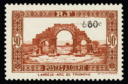 N°167a variété double surcharge, neuf **, TTB. Signé