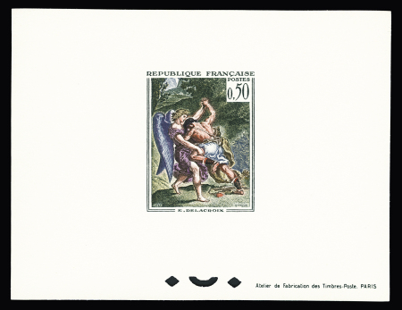 N°1376 50c Delacroix, épreuve de luxe, TTB