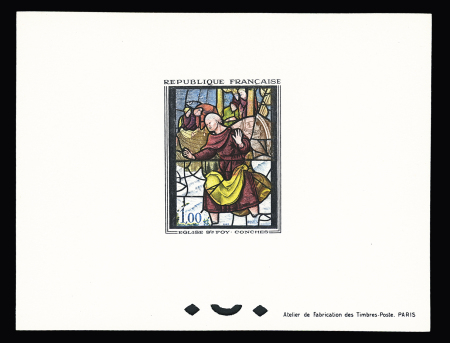 N°1377 1f Vitrail - Conches, épreuve de luxe, TTB