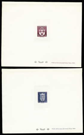 N°553-564 Armoiries de villes, la série de 12 épreuves