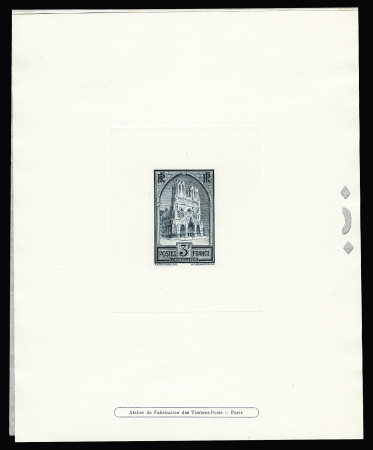 N°259 3f Reims, épreuve de luxe avec son rabat, trace