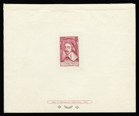 N°305 1f50 Richelieu, épreuve de luxe avec son rabat,