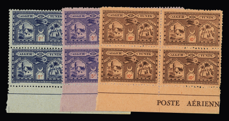 Alger-Tunis Série de 6 vignettes Poste aérienne 1930,