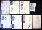 30 lettres dont plis de poste navale expédiées du Cameroun en FM par avion, lettres par avion de Shanghaï (1939), on note une lettre en FM avec CAD hexagonal "cuirassé Lorraine" (1939 et cachet noir avec ancre "cuira