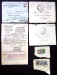 30 lettres dont plis de poste navale expédiées du Cameroun en FM par avion, lettres par avion de Shanghaï (1939), on note une lettre en FM avec CAD hexagonal "cuirassé Lorraine" (1939 et cachet noir avec ancre "cuira