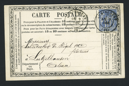 DOUBS : CP privée sur carton blanc "Peugeot et Cie Audincourt (PRI P 8 A). TB. Cote 75€