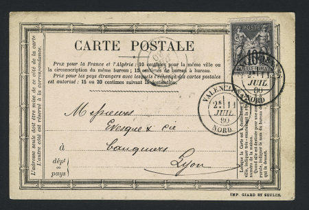 CP privée sur carton rose "Flamand à Valenciennes" (PRI F 9 D). TB. Cote 80€