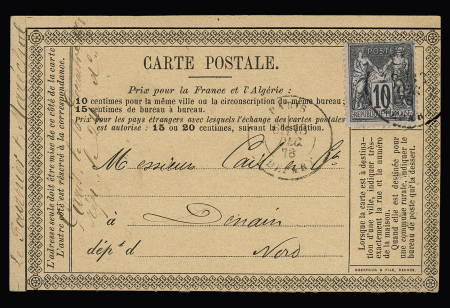 CP privée sur carton chamois "A la flotte d'Angleterre Paris" (PRI F 12 B). TB. Cote 80€