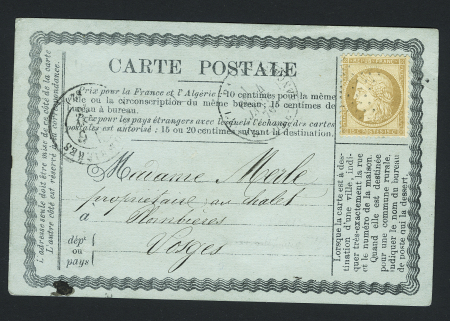 CP privée sur carton bleu clair "Grands magasins du coin de rue - Paris" (PRI G 20 C ). TB. Cote 80€