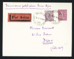17.8.31 Etape Paris - Dijon par la STAR (M293), lettre AFF n°233 + 202 OBL CAD horoplan "Paris Gare du nord avion" (17.8.31). TB