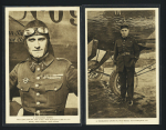 7 cartes postales d'époque la plupart avec portraits de grands aviateurs : Costes - Rignot - Challe - Weiser, etc. TB