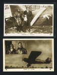7 cartes postales d'époque la plupart avec portraits de grands aviateurs : Costes - Rignot - Challe - Weiser, etc. TB