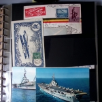 Album Safe noir contenant 201 premiers vols et plis d'aviation plupart avant 1950. Bonne base de collection. Peut être exploité sur internet