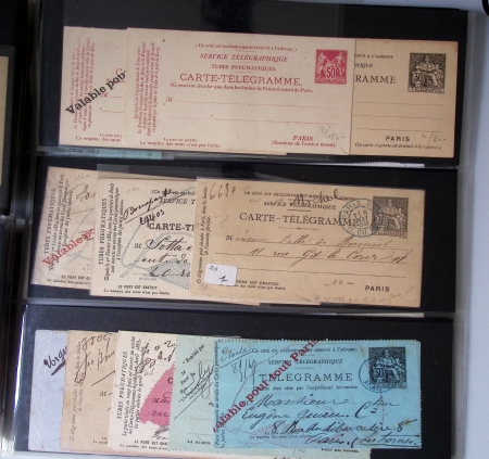 1885-1962, Ensemble de 80 entiers postaux, plupart