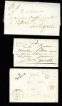 HAUTES ALPES : 11 lettres dont franchise 'Prefet Hautes Alpes (Gap - 1846), cursive "4 Ventavon" et "4 le Monetier de Briançon", 2 lettres Sage et Mouchon avec boite rurale A2 de Rosans