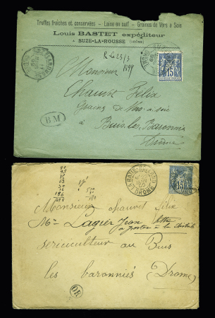 DROME : 1812-1905, Lot de 19 plis majorité classiques