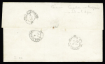 N°21 en paire OBL GC 740 + T15 "Carpentras boite mobile" (1866) sur lettre, ind 22. TB