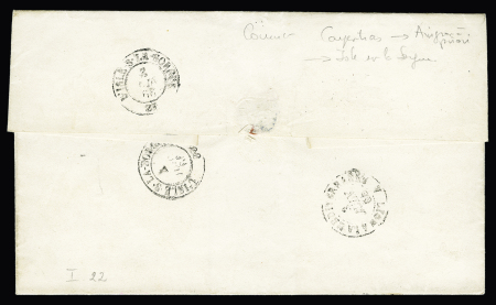 N°21 en paire OBL GC 740 + T15 "Carpentras boite mobile" (1866) sur lettre, ind 22. TB