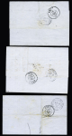 11 lettres 1872 - 1918 dont OBL fer à cheval, OBL allemandes sur TP français (1918). TB