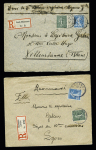 11 lettres 1872 - 1918 dont OBL fer à cheval, OBL allemandes sur TP français (1918). TB