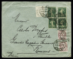 11 lettres 1872 - 1918 dont OBL fer à cheval, OBL allemandes sur TP français (1918). TB