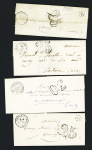AIGURANDE : 12 LST et 6 lettres classiques affranchies, certaines avec boite rurale "B". TB