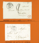 AIGURANDE : 12 LST et 6 lettres classiques affranchies, certaines avec boite rurale "B". TB