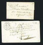 AIGURANDE : 12 LST et 6 lettres classiques affranchies, certaines avec boite rurale "B". TB