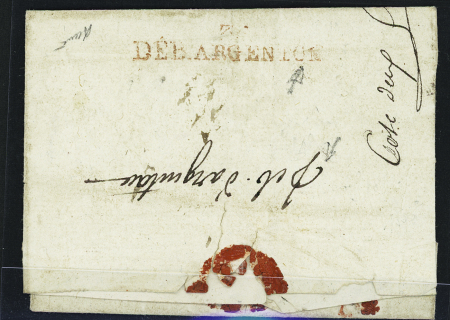 MP "35 Deb Argenton" + marque manuscrite "Deb d'Argentan". Sans date mais association RR. TB