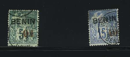 N°14 et 15 obl., B/TB, R (tirage 1000 et 1500). Signé