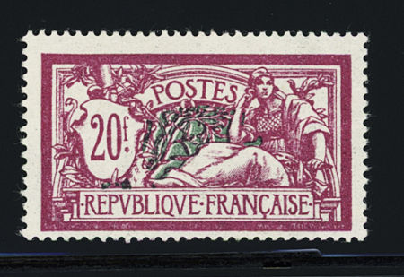 N°208 20f lilas-rose et vert-bleu, neuf **, TB