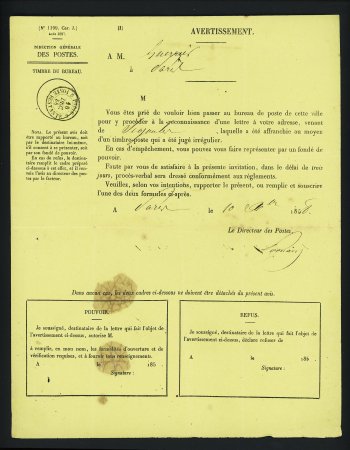 Dossier complet avec n°14 sur lettre taxée DT 30